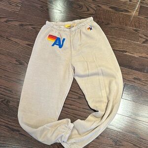Aviator nation size large tan sweatpants